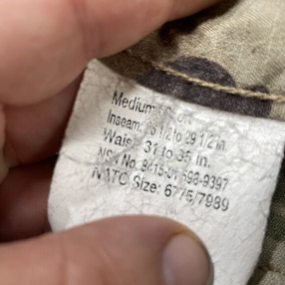 US Army OCP Garrison Pants 50/50 NYCO Camo Trousers MEDIUM SHORT Ocp Scorpion O - Picture 9 of 10